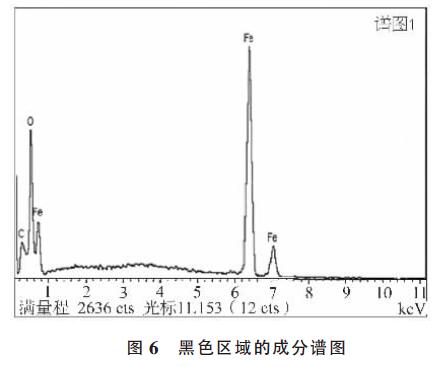 黑色區域的成分譜圖