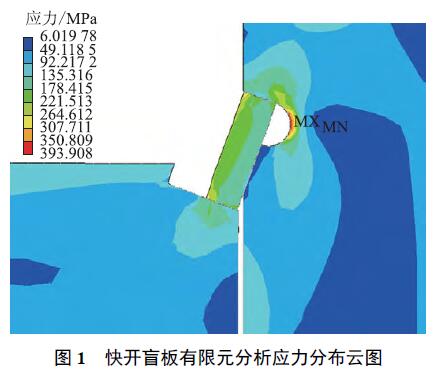 快開盲板有限元分析應力分布云圖